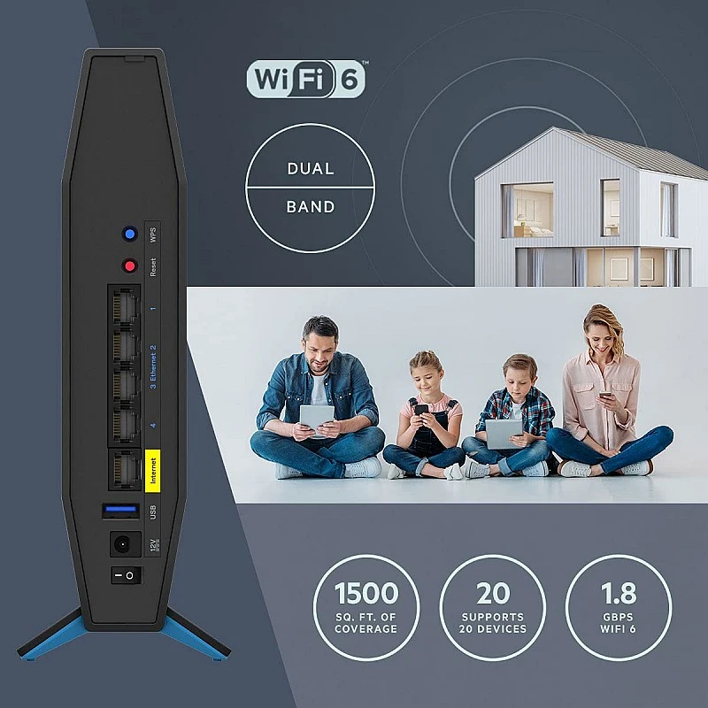Linksys E7350 Dual band AX1800 Wi-Fi 6 with Easy mesh for Home Networking Linksys E7350 Dual band AX1800 Wi-Fi 6 with Easy mesh for Home Networking