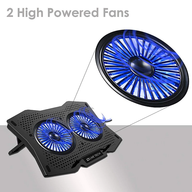 Live Tech Storm Pro Laptop Cooling Led Pad with Dual Fan for 15.6" to 17.3" Notebooks Live Tech Storm Pro Laptop Cooling Led Pad with Dual Fan for 15.6" to 17.3" Notebooks
