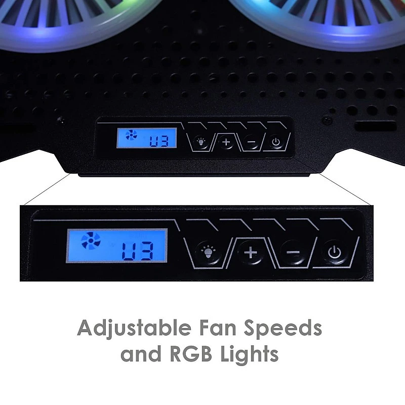 Live Tech Storm Pro Laptop Cooling Led Pad with Dual Fan for 15.6" to 17.3" Notebooks Live Tech Storm Pro Laptop Cooling Led Pad with Dual Fan for 15.6" to 17.3" Notebooks