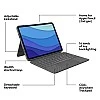 Logitech Combo Touch iPad Pro 11-inch (1st, 2nd, 3rd gen) Keyboard Case, Detachable Backlit Keyboard