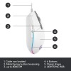 Logitech G102 Light Sync Gaming Mouse with Customizable RGB Lighting, 6 Programmable Buttons, Gaming Grade Sensor, 8K DPI Tracking,16.8mn Color, Light Weight - White