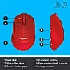 Logitech M331 Silent Plus Wireless Mouse, 2.4GHz with USB Nano Receiver (Red) Logitech M331 Silent Plus Wireless Mouse, 2.4GHz with USB Nano Receiver (Red)