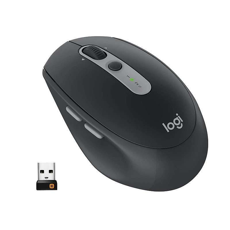 Logitech M590 Multi-Device Silent Bluetooth USB Mouse with 7 Customizable Buttons, Contoured Shape -Graphite Logitech M590 Multi-Device Silent Bluetooth USB Mouse with 7 Customizable Buttons, Contoured Shape -Graphite