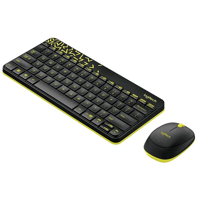 Logitech MK240 Nano Wireless Keyboard and Mouse Combo,12 Function Keys 2.4GHz Wireless Black and Yellow Logitech MK240 Nano Wireless Keyboard and Mouse Combo,12 Function Keys 2.4GHz Wireless Black and Yellow