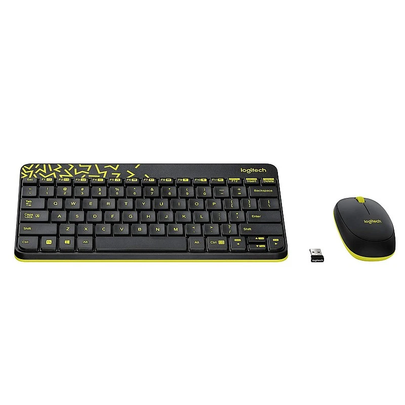 Logitech MK240 Nano Wireless Keyboard and Mouse Combo,12 Function Keys 2.4GHz Wireless Black and Yellow Logitech MK240 Nano Wireless Keyboard and Mouse Combo,12 Function Keys 2.4GHz Wireless Black and Yellow