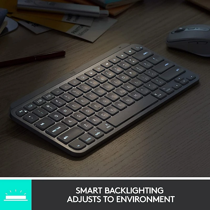 Logitech Mx Keys Advanced Illuminated Wireless Keyboard, Bluetooth Graphite Black Logitech Mx Keys Advanced Illuminated Wireless Keyboard, Bluetooth Graphite Black