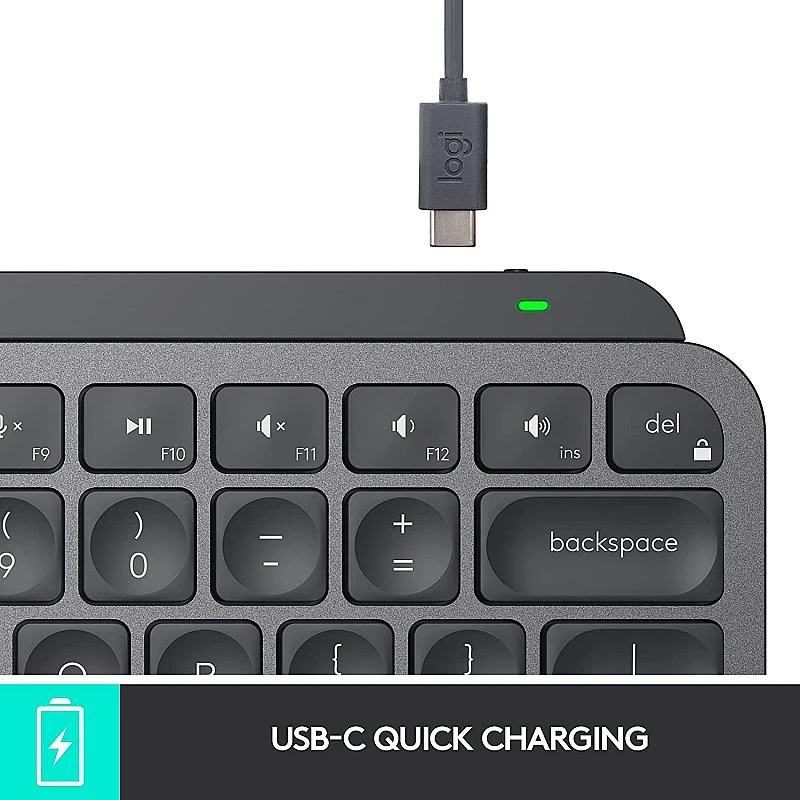 Logitech Mx Keys Advanced Illuminated Wireless Keyboard, Bluetooth Graphite Black Logitech Mx Keys Advanced Illuminated Wireless Keyboard, Bluetooth Graphite Black