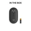 Logitech Pebble Mouse 2 M350s Slim Bluetooth Wireless Mouse, Portable, Lightweight, Customisable Button, Quiet Clicks, Easy-Switch for Windows, macOS, iPadOS, Android, Chrome OS - Tonal Graphite Logitech Pebble Mouse 2 M350s Slim Bluetooth Wireless Mouse, Portable, Lightweight, Customisable Button, Quiet Clicks, Easy-Switch for Windows, macOS, iPadOS, Android, Chrome OS - Tonal Graphite