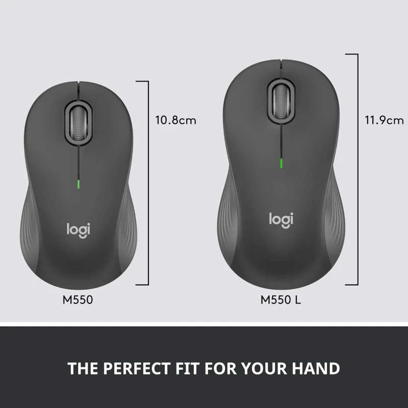 Logitech Signature M550 L Full Size Wireless Mouse - for Large Sized Hands, 2-Year Battery, Silent Clicks, Bluetooth, Multi-Device Compatibility Logitech Signature M550 L Full Size Wireless Mouse - for Large Sized Hands, 2-Year Battery, Silent Clicks, Bluetooth, Multi-Device Compatibility