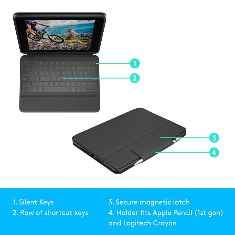 Logitech slim folio pro for 27.94 cm 11 inch ipad pro 1st & 2nd gen models Logitech slim folio pro for 27.94 cm 11 inch ipad pro 1st & 2nd gen models