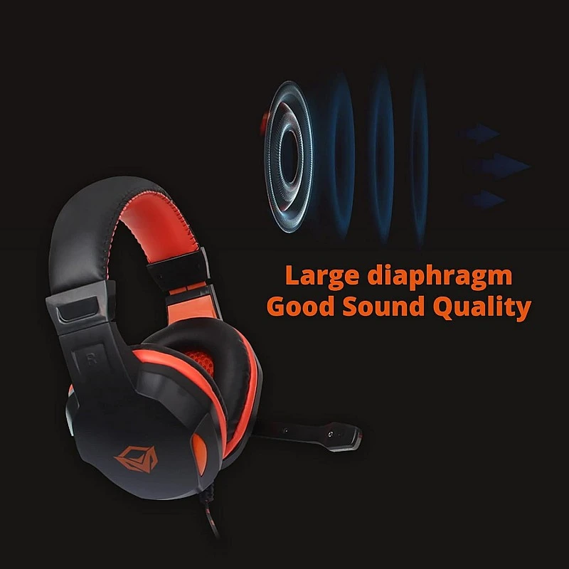 MEETION MT-HP010 Wired Over Ear Gaming Headset with 3D Surround Sound Technology, Adjustable Leather Headband, Inline Volume Controller, CVC Noise Reduction & 160° Degree Retractable Mic MEETION MT-HP010 Wired Over Ear Gaming Headset with 3D Surround Sound Technology, Adjustable Leather Headband, Inline Volume Controller, CVC Noise Reduction & 160° Degree Retractable Mic