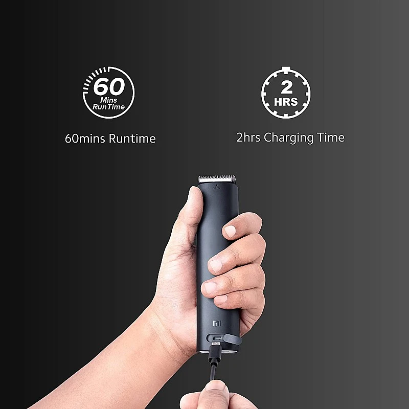 MI Cordless Beard Trimmer 1C, with 20 length settings, 60 MInutes of usage, USB Fast charging, Black MI Cordless Beard Trimmer 1C, with 20 length settings, 60 MInutes of usage, USB Fast charging, Black