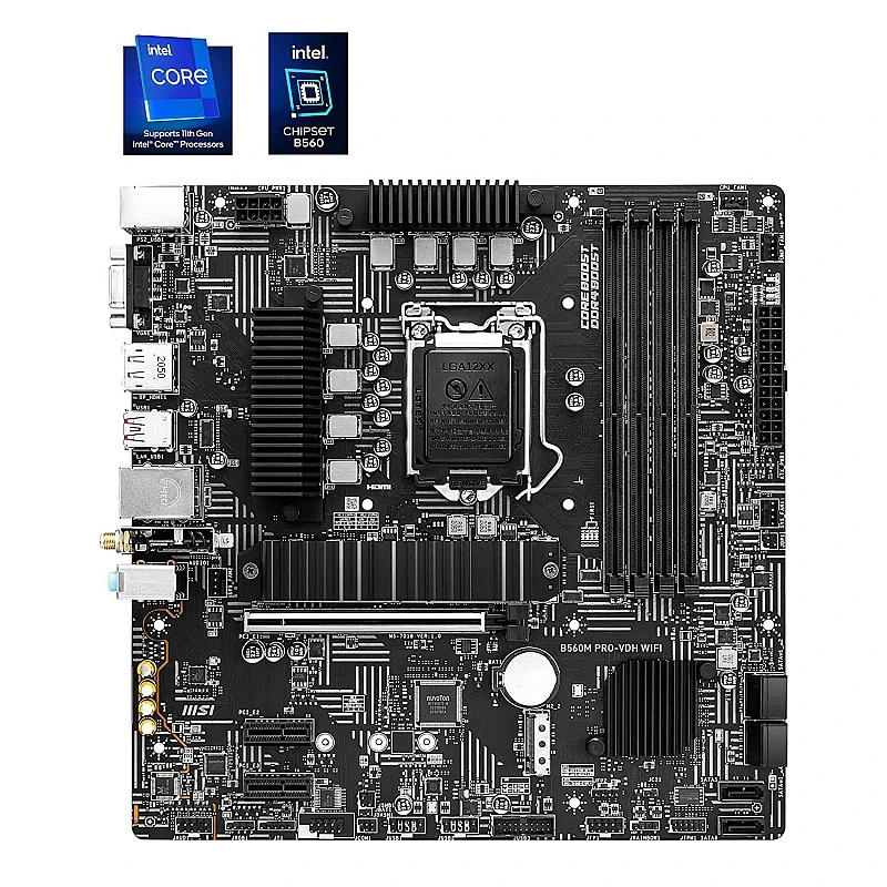MSI B560M PRO-VDH Wi-Fi Micro-ATX Gaming Motherboard 10th/11th Gen Intel Core MSI B560M PRO-VDH Wi-Fi Micro-ATX Gaming Motherboard 10th/11th Gen Intel Core
