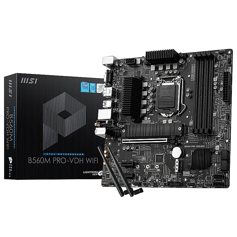 MSI B560M PRO-VDH Wi-Fi Micro-ATX Gaming Motherboard 10th/11th Gen Intel Core MSI B560M PRO-VDH Wi-Fi Micro-ATX Gaming Motherboard 10th/11th Gen Intel Core