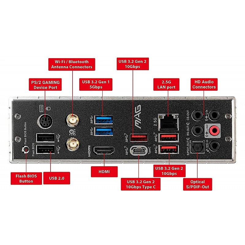 MSI MAG X570 Tomahawk WiFi AMD ATX Gaming Mothearboard with 4 RAM Slots MSI MAG X570 Tomahawk WiFi AMD ATX Gaming Mothearboard with 4 RAM Slots