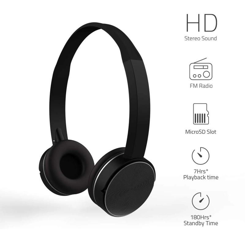 Molife Groove Plus Bluetooth 5.0 Wireless Headphone with HD Stereo Sound and Mic (Black) Molife Groove Plus Bluetooth 5.0 Wireless Headphone with HD Stereo Sound and Mic (Black)