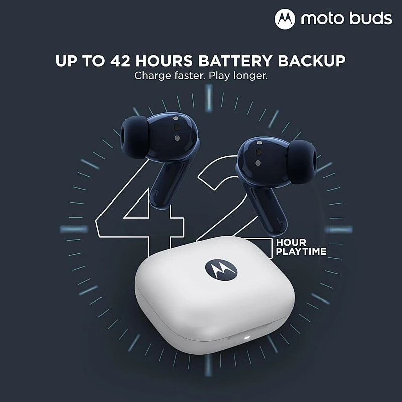 Motorola Moto Buds With Hi-Res Audio,Large 12.4Mm Driver,42 Hrs Playback&Ipx4 Rating Bluetooth In Ear Headset(Coral Peach,True Wireless) Motorola Moto Buds With Hi-Res Audio,Large 12.4Mm Driver,42 Hrs Playback&Ipx4 Rating Bluetooth In Ear Headset(Coral Peach,True Wireless)