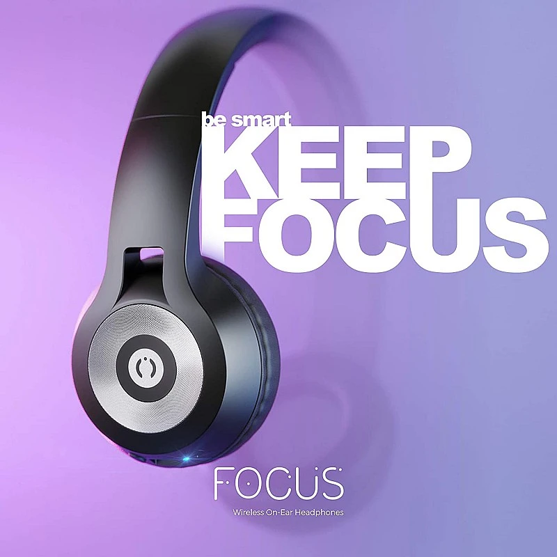 MuveAcoustics Focus MA-1525SB Wireless Bluetooth On Ear Headphone with Mic (Steel Black) MuveAcoustics Focus MA-1525SB Wireless Bluetooth On Ear Headphone with Mic (Steel Black)