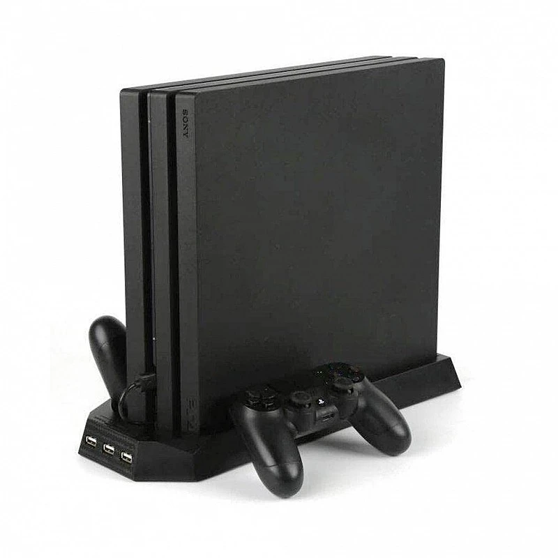 New World PS4 Pro Vertical Stand Cooling Fan Controller Charger Dock USB hub for PS4 Pro Playstation 4 Pro Console New World PS4 Pro Vertical Stand Cooling Fan Controller Charger Dock USB hub for PS4 Pro Playstation 4 Pro Console