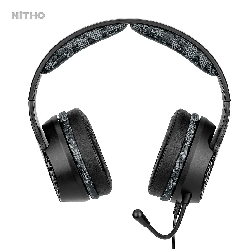 Nitho Janus Gaming Headset with Microphone, Over-Ear Stereo Headphones for Xbox Series X|S, Xbox One, PS5, PS4, Nintendo Switch, PC, Mobile, 3.5 mm Audio Jack, 40 mm Drivers - Camo Nitho Janus Gaming Headset with Microphone, Over-Ear Stereo Headphones for Xbox Series X|S, Xbox One, PS5, PS4, Nintendo Switch, PC, Mobile, 3.5 mm Audio Jack, 40 mm Drivers - Camo