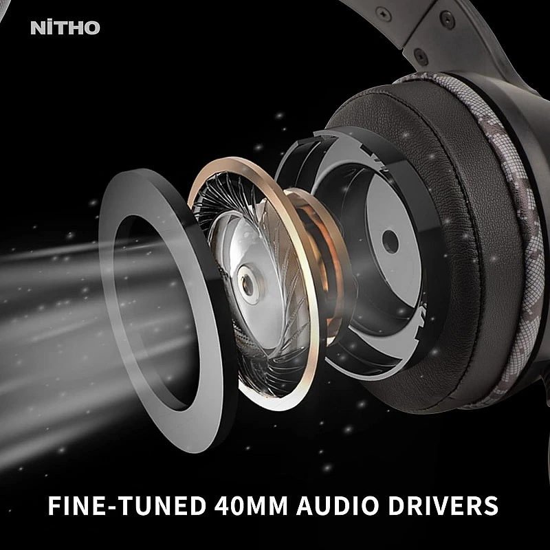 Nitho Janus Gaming Headset with Microphone, Over-Ear Stereo Headphones for Xbox Series X|S, Xbox One, PS5, PS4, Nintendo Switch, PC, Mobile, 3.5 mm Audio Jack, 40 mm Drivers - Camo Nitho Janus Gaming Headset with Microphone, Over-Ear Stereo Headphones for Xbox Series X|S, Xbox One, PS5, PS4, Nintendo Switch, PC, Mobile, 3.5 mm Audio Jack, 40 mm Drivers - Camo