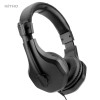 Nitho NX120 Gaming Headset with Microphone for PC, PS4, PS5, Switch, Xbox One, Xbox Series X/S, Over-Ear Wired Headphone with 40mm Driver and 3.5mm Audio Jack - Black