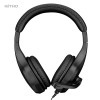 Nitho NX120 Gaming Headset with Microphone for PC, PS4, PS5, Switch, Xbox One, Xbox Series X/S, Over-Ear Wired Headphone with 40mm Driver and 3.5mm Audio Jack - Black