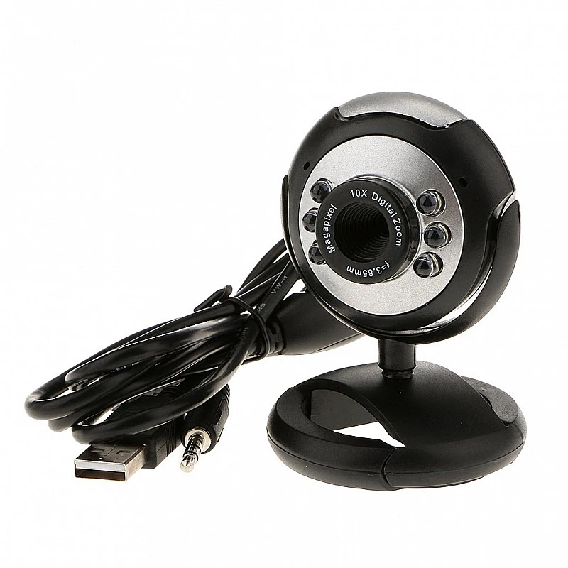 Foxin USB 30 Megapixel HD Webcam Web Cam Camera & Microphone Mic 6 LED PC Foxin USB 30 Megapixel HD Webcam Web Cam Camera & Microphone Mic 6 LED PC