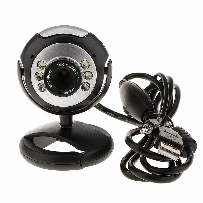 Foxin USB 30 Megapixel HD Webcam Web Cam Camera & Microphone Mic 6 LED PC Foxin USB 30 Megapixel HD Webcam Web Cam Camera & Microphone Mic 6 LED PC