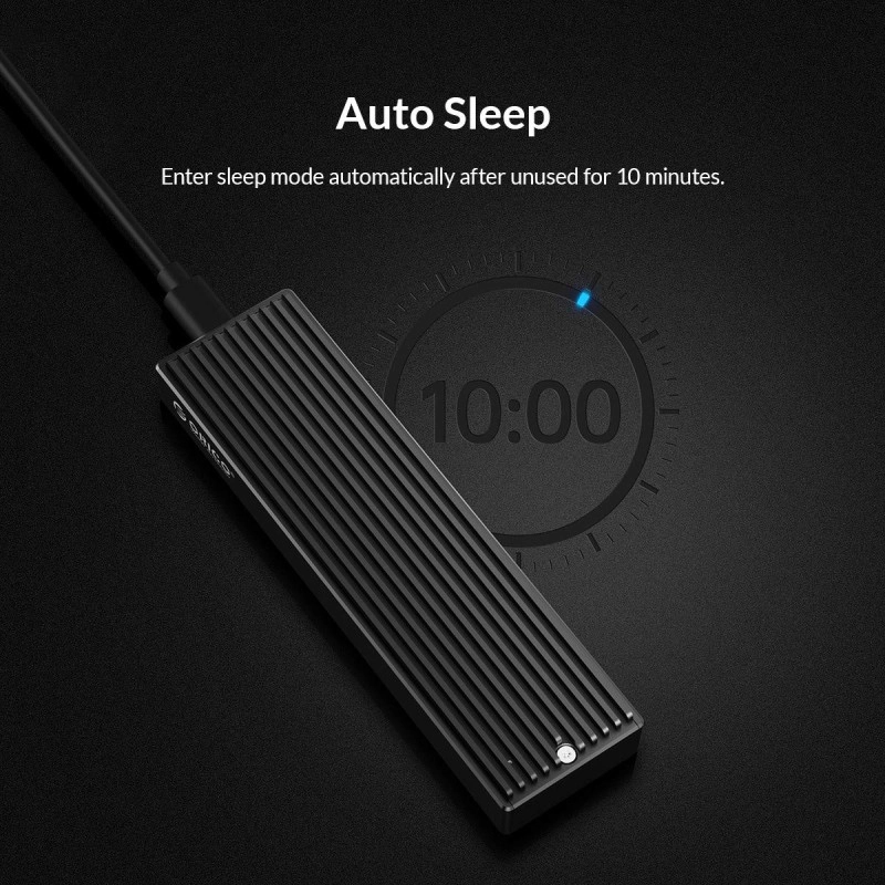 ORICO M.2 SATA B+M/B Key SSD Enclosure USB 3.1 Type C 5Gbps External Solid State Enclosure Adapter for 2280/2260/2242/2230 M.2 NGFF SSD 4TB Max, NOT Supoort PCIe NVMe/AHCI M.2 SSD-M2PF