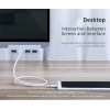 ORICO USB3.0 HUB with Extra Power Supply Port 4 Ports Clip-Type USB HUB Splitter Station for Laptop/Computer Desk-Upgraded Version
