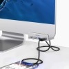 ORICO USB3.0 HUB with Extra Power Supply Port 4 Ports Clip-Type USB HUB Splitter Station for Laptop/Computer Desk-Upgraded Version