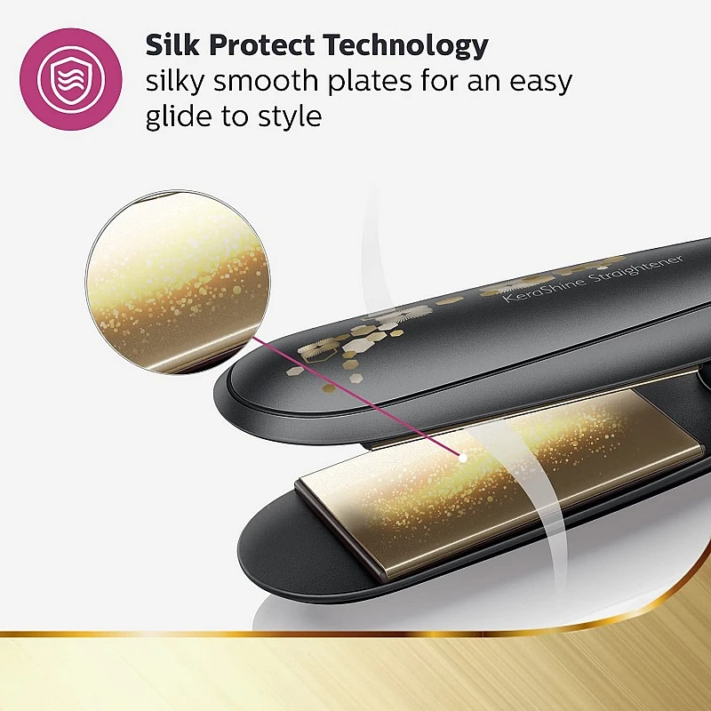 PHILIPS BHS736/00 Straightener Instantly Smooths Untamable Hair With Visible Shine (Black) PHILIPS BHS736/00 Straightener Instantly Smooths Untamable Hair With Visible Shine (Black)