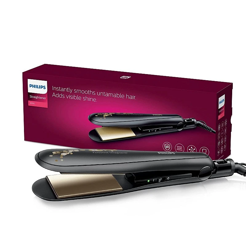 PHILIPS BHS736/00 Straightener Instantly Smooths Untamable Hair With Visible Shine (Black) PHILIPS BHS736/00 Straightener Instantly Smooths Untamable Hair With Visible Shine (Black)