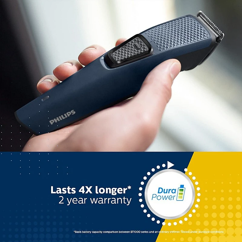 Philips bt1232/15 trimmer 30 mins runtime 3 length settings blue Philips bt1232/15 trimmer 30 mins runtime 3 length settings blue