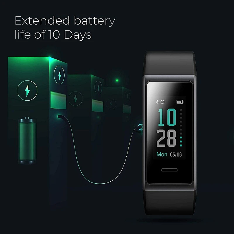PLAY PLAYFIT 21 Smart Band, Button Touch, Colour Display (Black) PLAY PLAYFIT 21 Smart Band, Button Touch, Colour Display (Black)