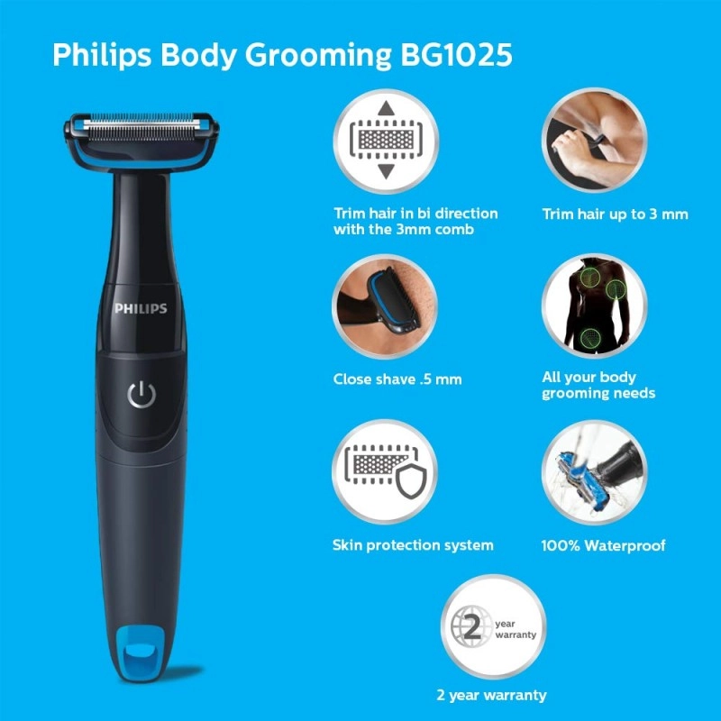 Philips BG1025/15 Showerproof Body Groomer for Men Philips BG1025/15 Showerproof Body Groomer for Men