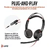 Poly Blackwire 5220 Wired Headset (Plantronics) - Flexible Noise-Canceling Boom Mic - Ergonomic Design - Connect to PC/Mac, Mobile via USB-C, USB-A, or 3.5 mm - Works w/Teams, Zoom Poly Blackwire 5220 Wired Headset (Plantronics) - Flexible Noise-Canceling Boom Mic - Ergonomic Design - Connect to PC/Mac, Mobile via USB-C, USB-A, or 3.5 mm - Works w/Teams, Zoom