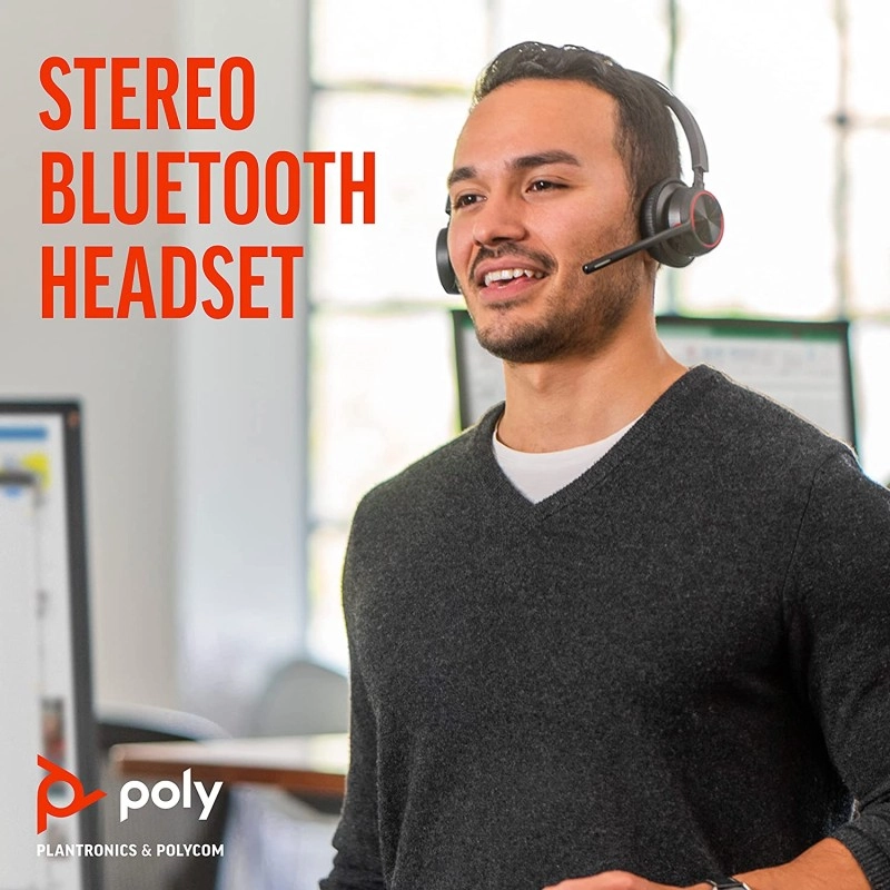 Poly by Plantronics-Voyager 4320 UC Wireless Headset+Charge Stand (Plantronics) - Headphones