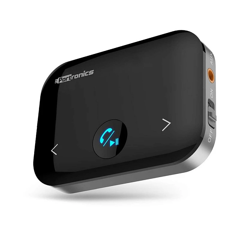 Portronics Auto 14 2-in-1 Bluetooth Transmitter & Receiver Adaptor (Black) Portronics Auto 14 2-in-1 Bluetooth Transmitter & Receiver Adaptor (Black)