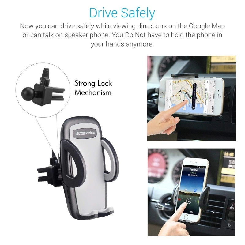 Portronics CLAMP X POR-926 Car-Vent Mobile Holder Black Portronics CLAMP X POR-926 Car-Vent Mobile Holder Black
