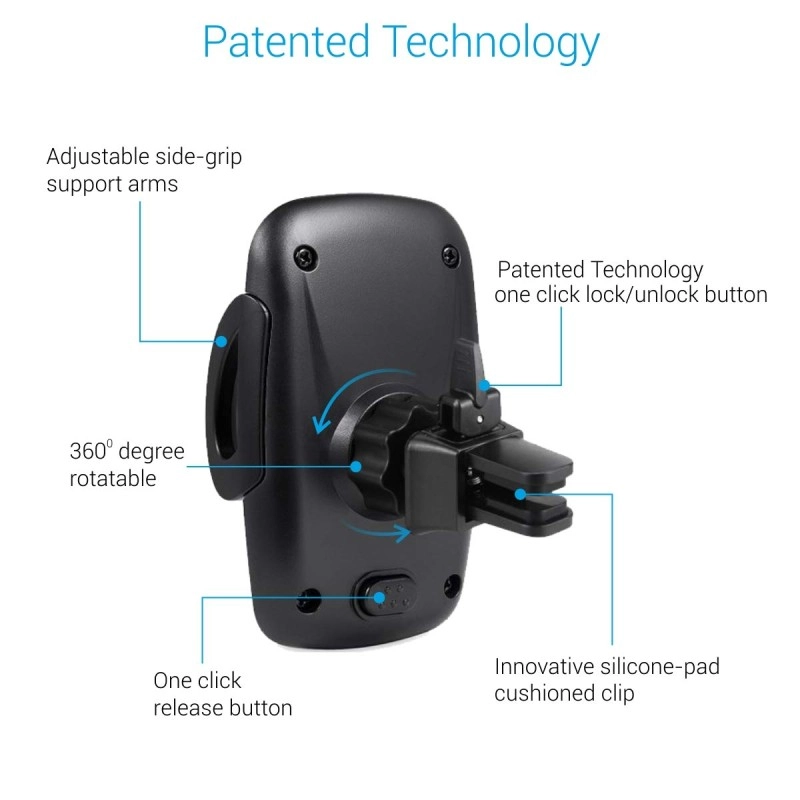 Portronics CLAMP X POR-926 Car-Vent Mobile Holder Black Portronics CLAMP X POR-926 Car-Vent Mobile Holder Black