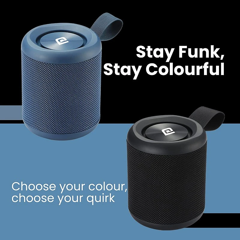 Portronics SoundDrum P 20W Portable Bluetooth Speaker with 6-7 hrs Playback Time, Handsfree Calling, USB Slot, Aux-in Port, Type C Charging (Black) Portronics SoundDrum P 20W Portable Bluetooth Speaker with 6-7 hrs Playback Time, Handsfree Calling, USB Slot, Aux-in Port, Type C Charging (Black)