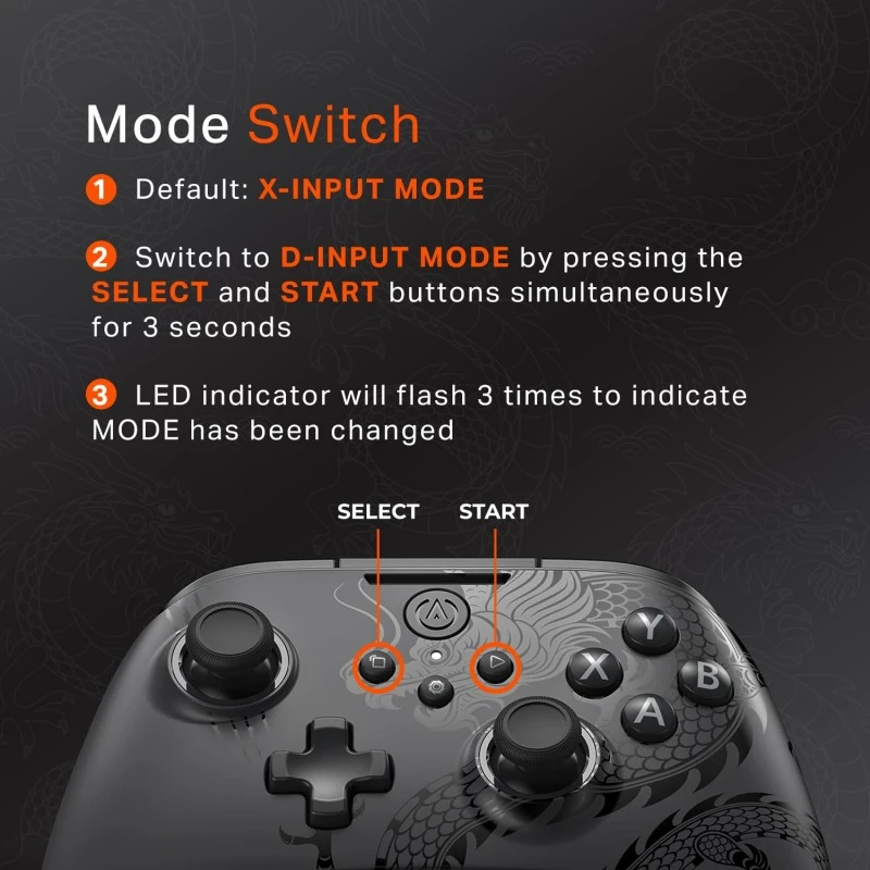 PowerA Battle Dragon™ Wireless Controller for PC and Cloud Gaming: Magnetic Hall Effect, Asymmetric Rumble Motors, 20h Playtime (Not for iOS)