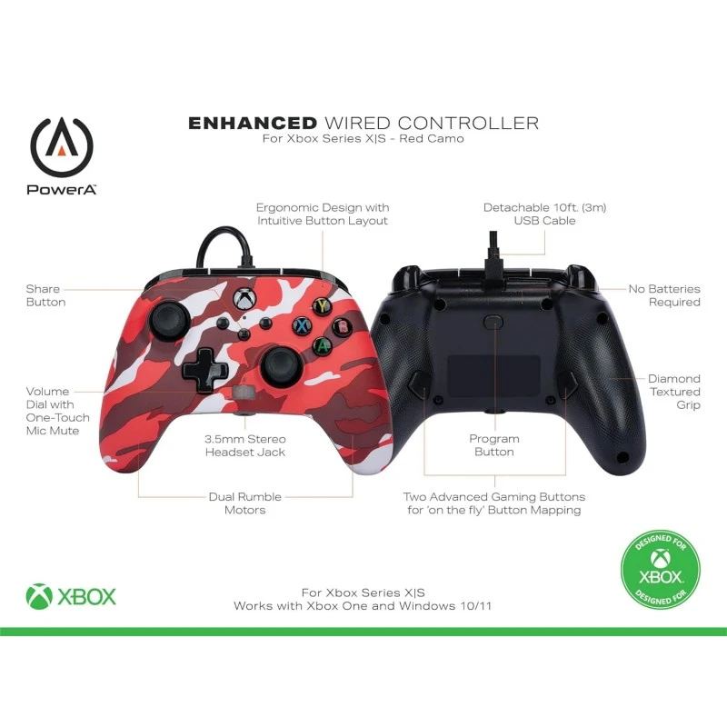 PowerA Battle Dragon™ Wireless Controller for PC and Cloud Gaming: Magnetic Hall Effect, Asymmetric Rumble Motors, 20h Playtime (Not for iOS)