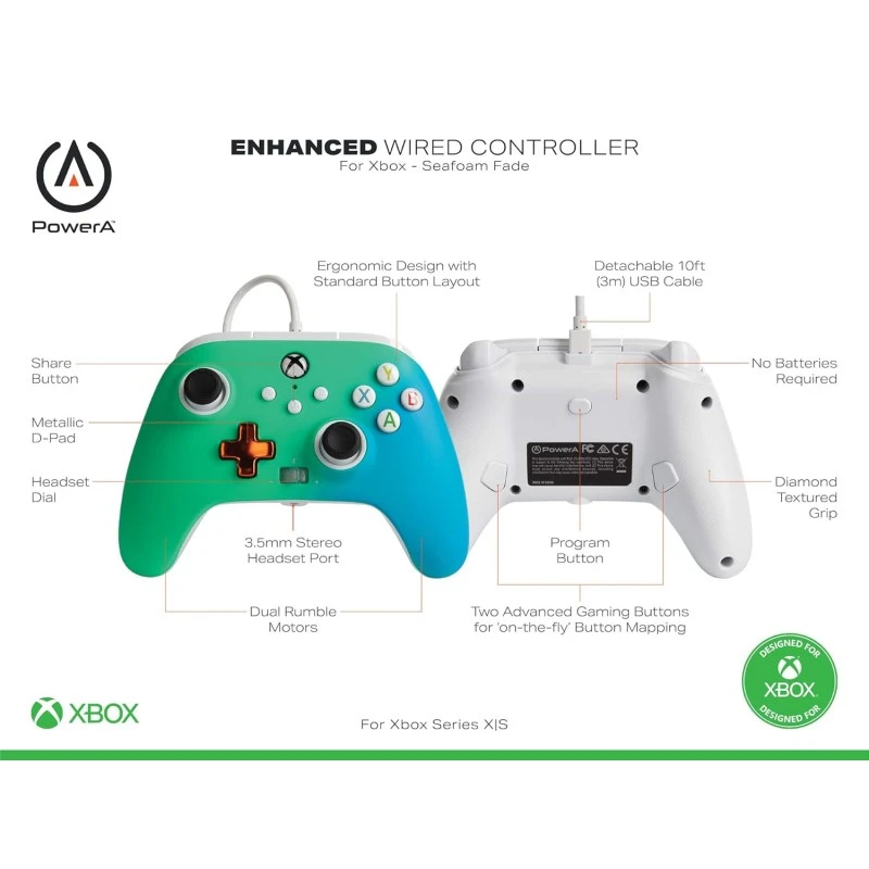 PowerA Battle Dragon™ Wireless Controller for PC and Cloud Gaming: Magnetic Hall Effect, Asymmetric Rumble Motors, 20h Playtime (Not for iOS)