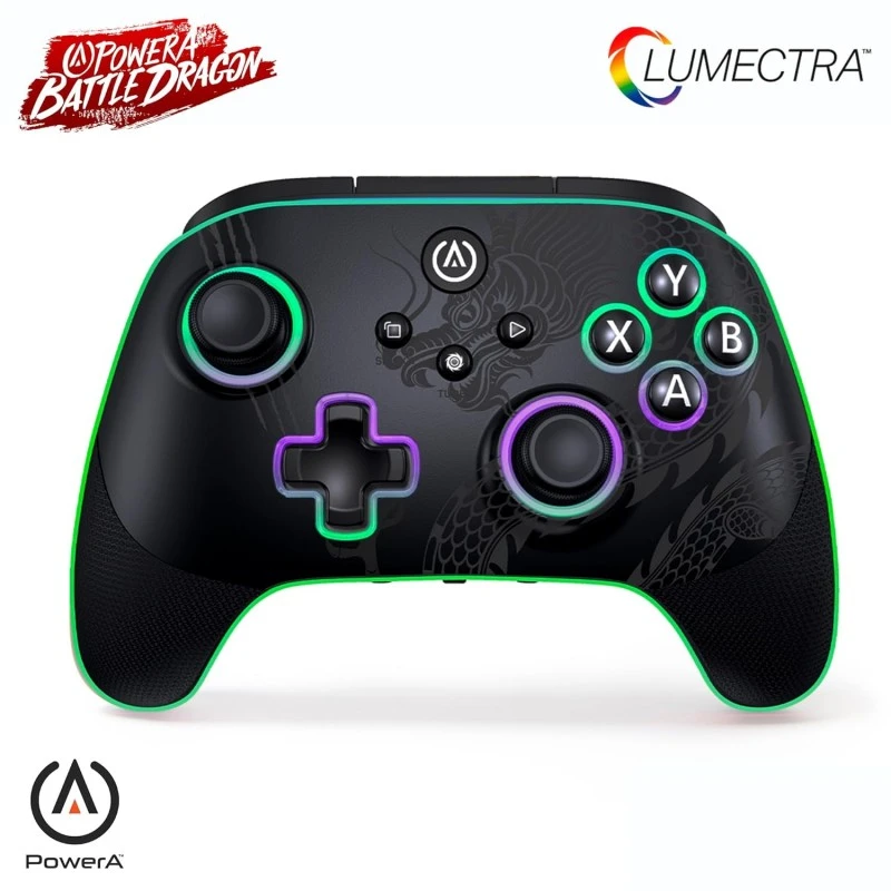 PowerA Battle Dragon™ Wireless Controller for PC and Cloud Gaming: Magnetic Hall Effect, Asymmetric Rumble Motors, 20h Playtime (Not for iOS)