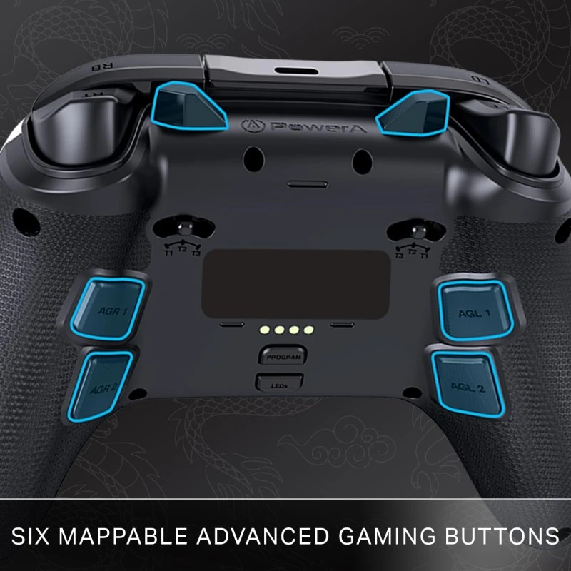 PowerA Battle Dragon™ Wireless Controller for PC and Cloud Gaming: Magnetic Hall Effect, Asymmetric Rumble Motors, 20h Playtime (Not for iOS)
