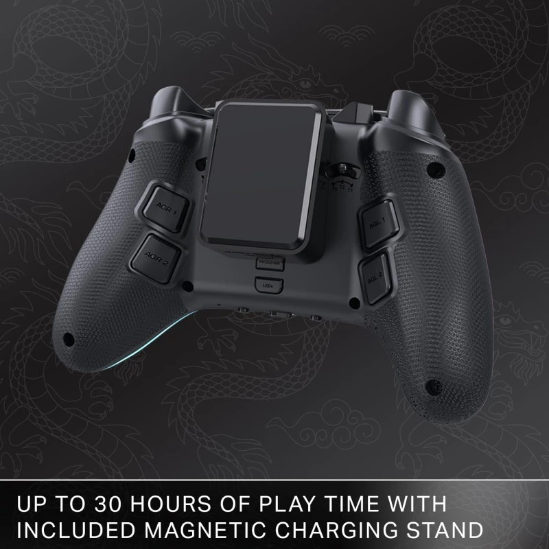 PowerA Battle Dragon™ Wireless Controller for PC and Cloud Gaming: Magnetic Hall Effect, Asymmetric Rumble Motors, 20h Playtime (Not for iOS)