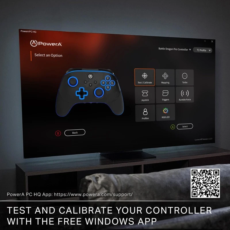 PowerA Battle Dragon™ Wireless Controller for PC and Cloud Gaming: Magnetic Hall Effect, Asymmetric Rumble Motors, 20h Playtime (Not for iOS)